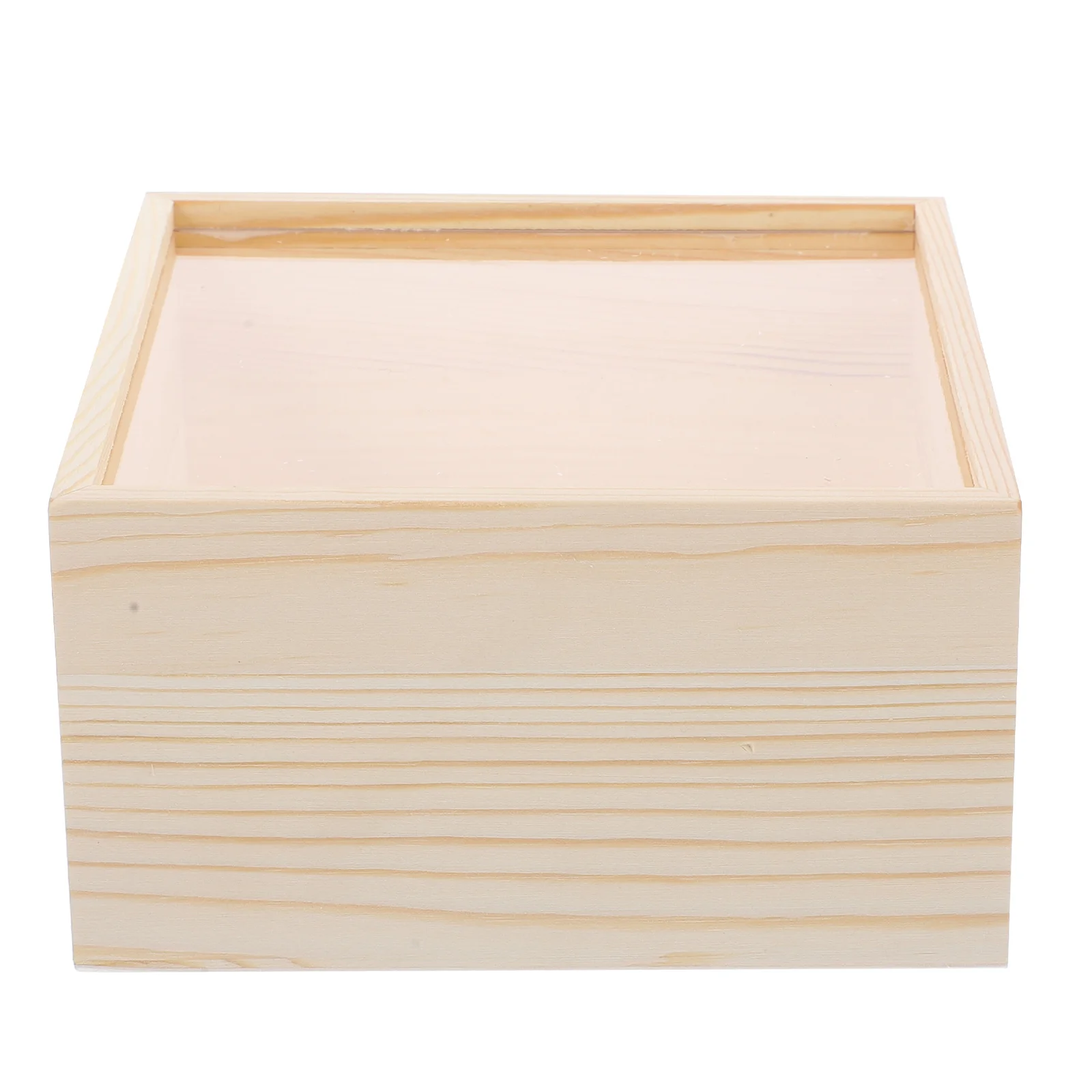 

Acrylic Storage Box Unfinished Wooden Jewelry Organizer Small Trinket Container For Rings Earrings Display Craft Gift Box