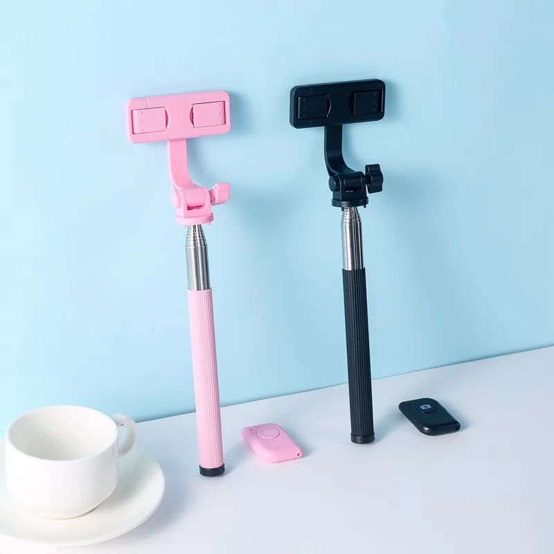 Bluetooth Selfie Stick with Tripod Multifunctional Pan Tilt Selfie Tool Mobile Phone Fill Light Live Streaming Stand