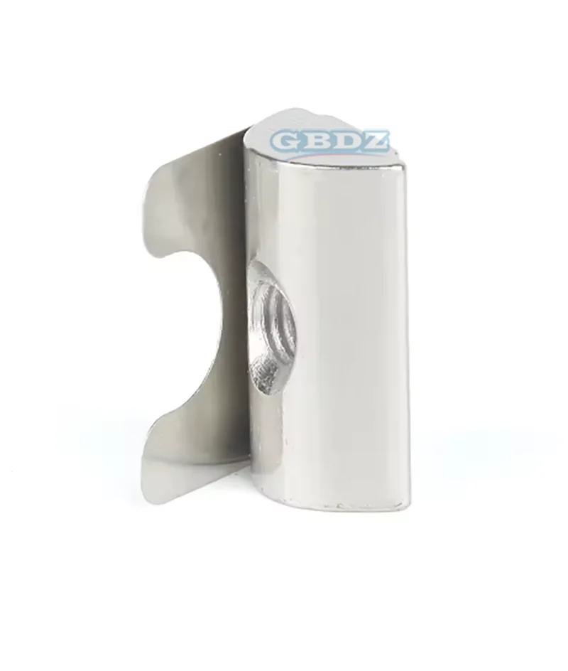 Piastra a molla placcata in nichel ad alta resistenza Materiale in acciaio al carbonio M4 M5 M6 M8 Accessori per viti Standard europeo Tipo 30/40/45