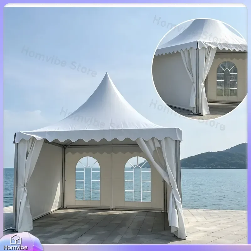 Outdoor Gazebo Tent Waterproof PVC Aluminum Frame Wedding Canopy Four Seasons Party Shelter Garden Patio Furniture Wholesale