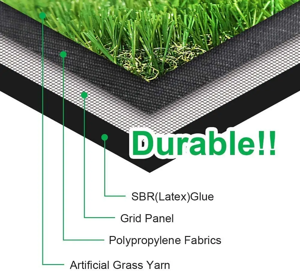 PetLawn 8'X9' Artificial Grass Realistic, Grass Height 1 3/8