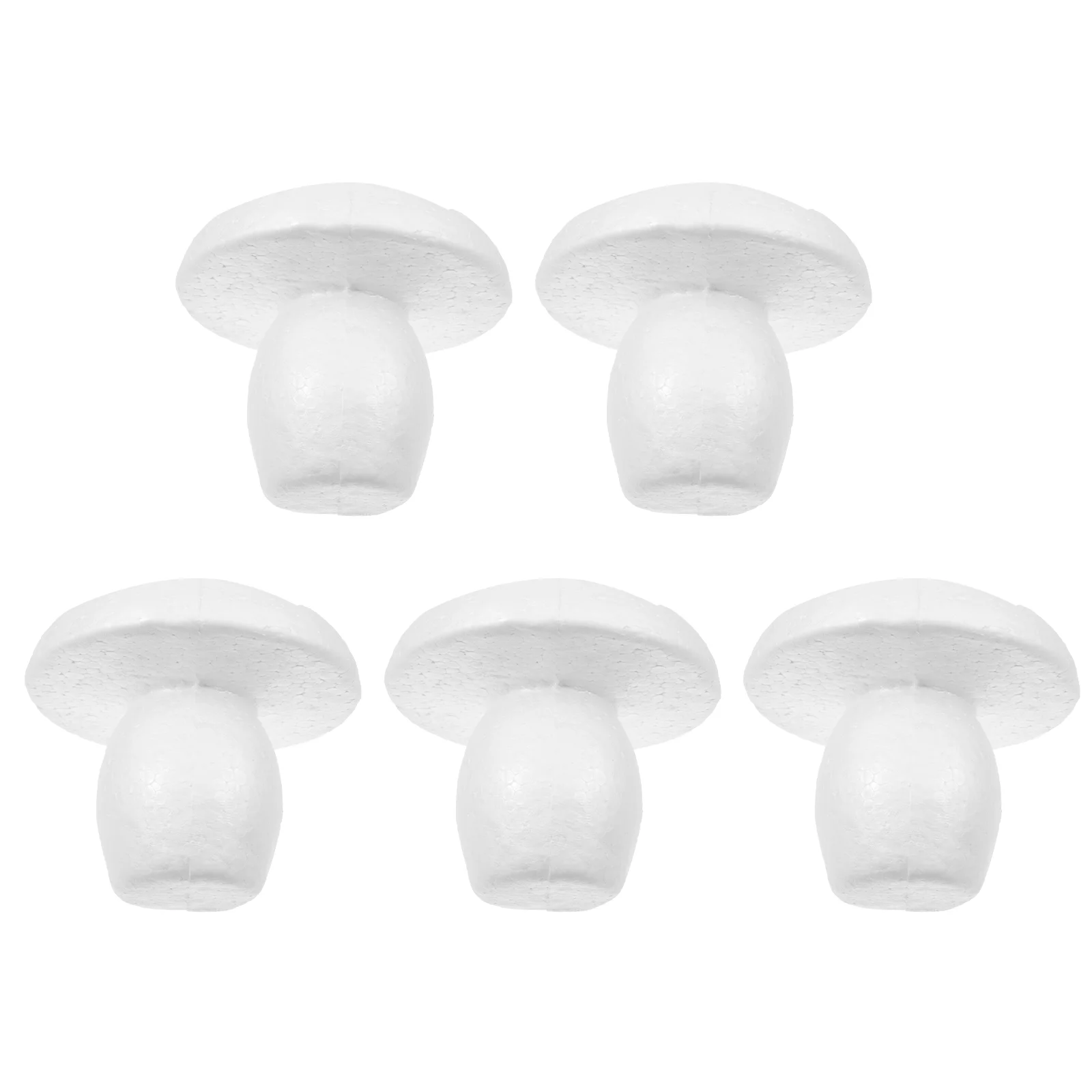 5 Pcs Foam Solid Mushroom Modelling Plant Pot Decor Flower Decorations DIY Ornament School Craft Project Painting Flowers