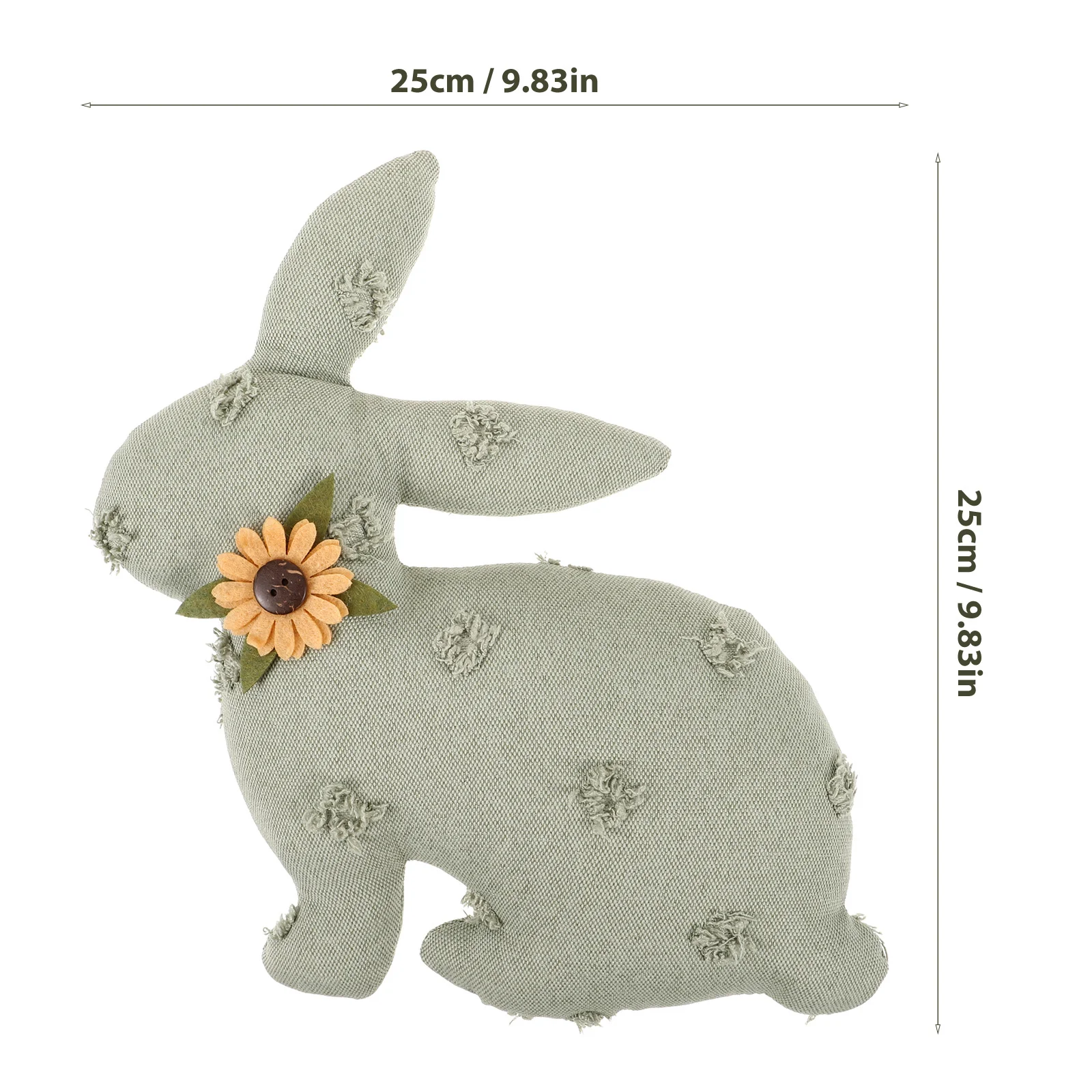 Easter Rabbit Ornament Rustic Style Stuffed Bunny Decoration for Table Sofa Bookcase Spring Holiday Home Decor Easter Party