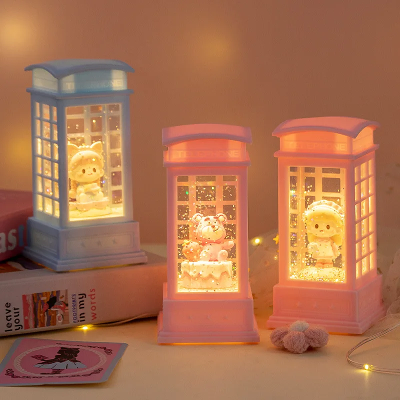 New Cute Wind Light Night Light Beautiful Snow Music Box Fun Crystal Music Box Girls Valentine's Day Gift Kdis Birthday Gift