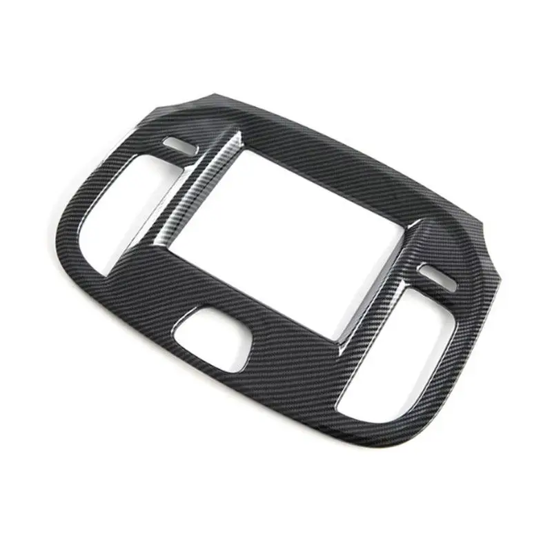 ABS Carbon Fiber Texture Car Styling Interior Navigation Frame Cover Trim Accessories For Chrysler 300 300C 2015 2016 2017-2024