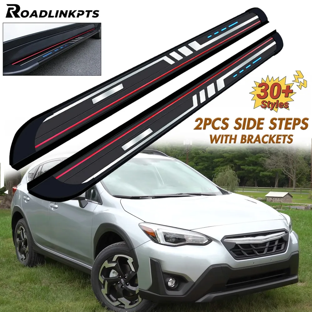 

2PCS Aluminum 3.9" 4.3" Wide Fixed Side Steps Fit for Subaru XV Crosstrek 2018-2023 Running Boards Nerf Bars Rails Plates Pedals
