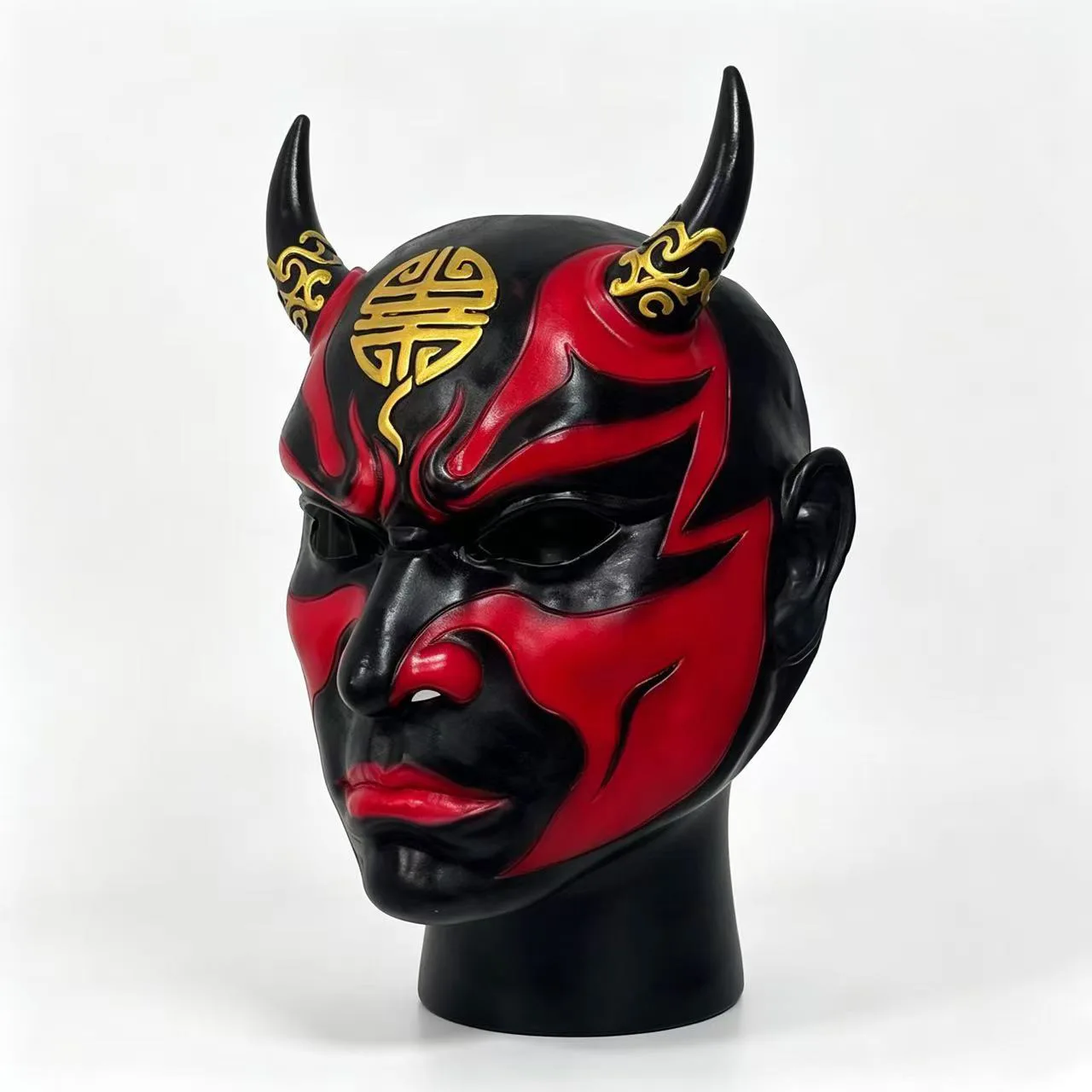 Samurai-Geistermaske, Horror-Dämonenmaske zum Tragen für Halloween-Cosplay – Detail 2