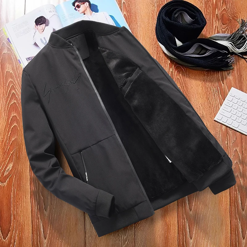 

Мужская куртка-бомбер на осень и зиму, модная верхняя одежда, теплая бейсбольная куртка на флисе, Мужская ветровка-пилот, куртка, одежда 5XL