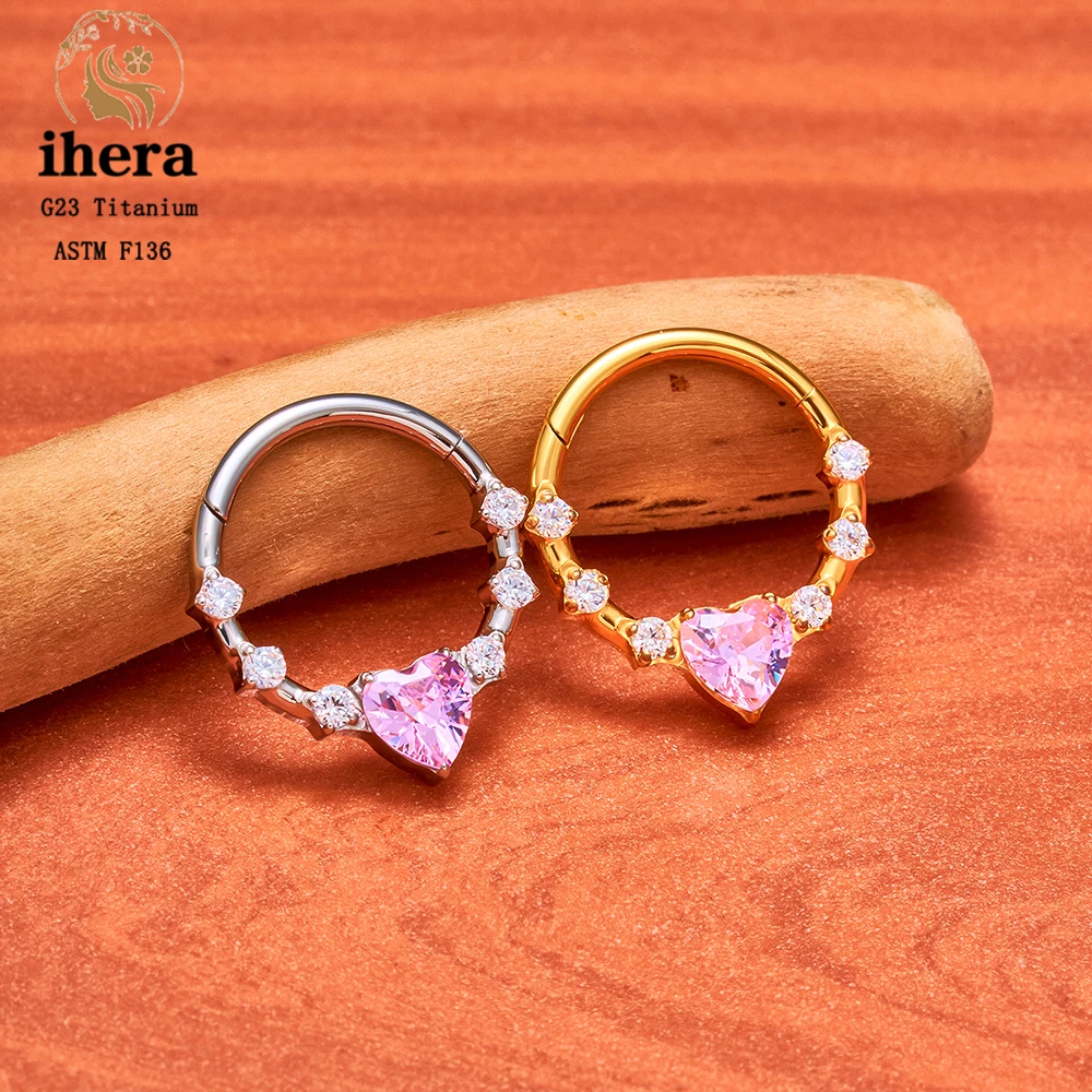 ASTM F136 Titan Birnenförmiger Zirkonia Nasenring 16G Klappbarer Clicker Segment Daith Ohrring Hoop Septum Knorpel Conch Helix Piercing Schmuck – Detail 12