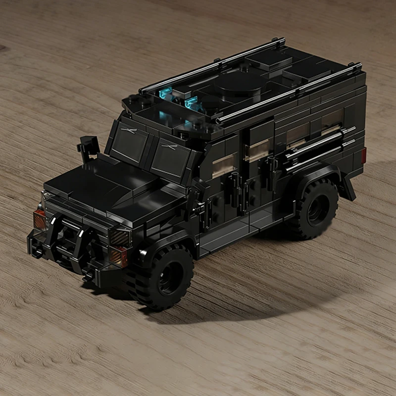 Police Tactical Vehicle Model MOC Building Bricks War Equipment Modular Technology Gifts Holiday Assemble Children Toys Suit