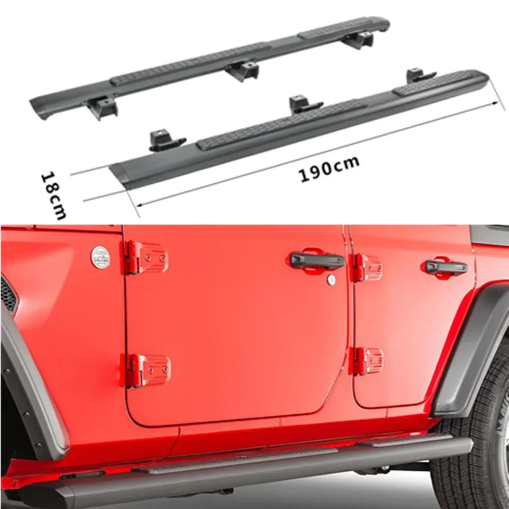 4 Doors Pedal Side Step Aluminum Alloy For Jeep For Wrangler JL 2018+   LantSun  JL1086