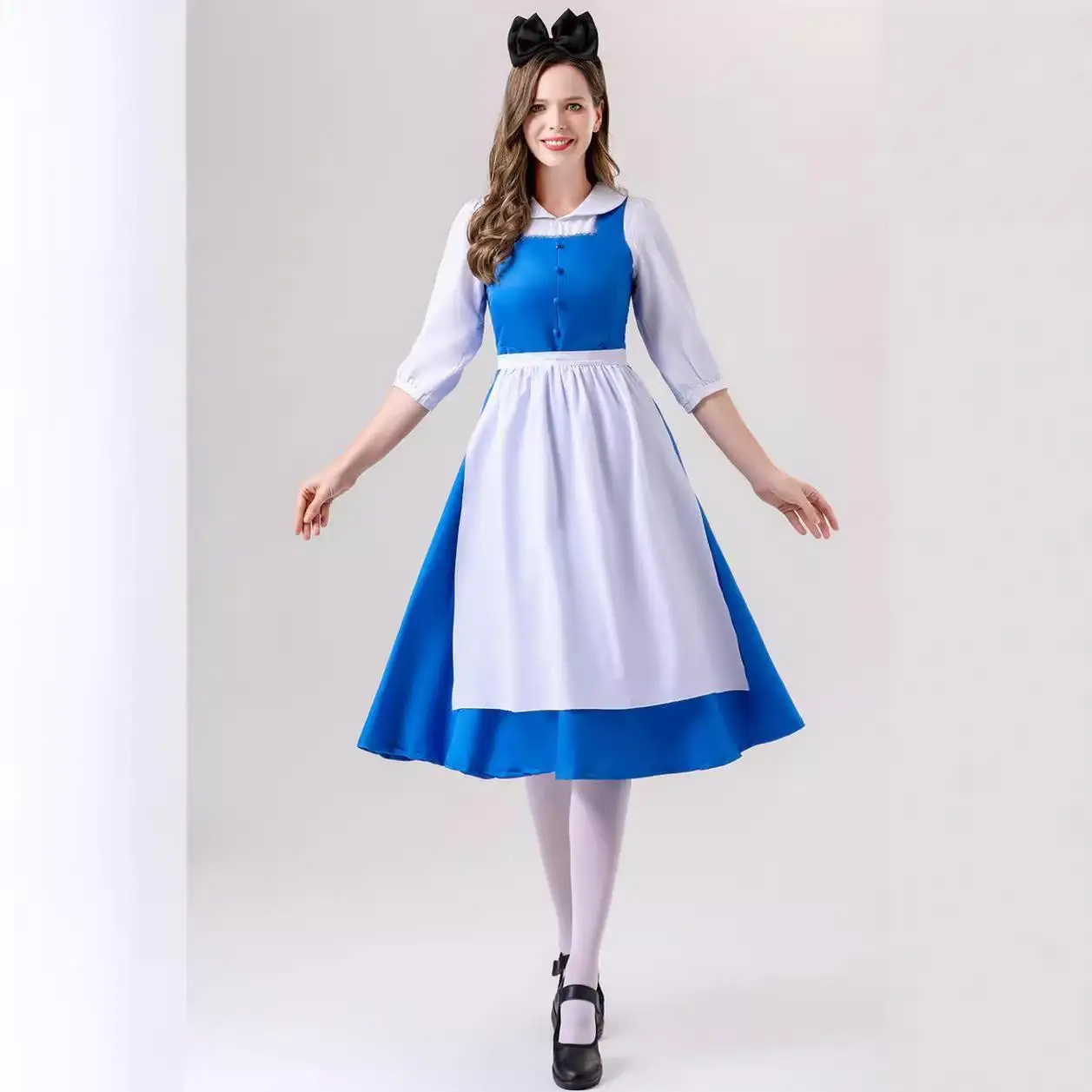 

Halloween Alice Maid Uniform Blue Green Large Size Beer Maid Outfit Country Performance Costume Women's Traditional Wear
