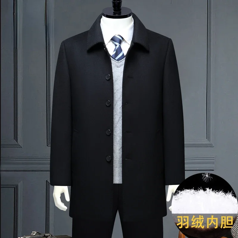 Double-sided Cashmere Coat Men's Mid Long Woolen Coats Male Winter Jakcet 2023 Autumn New Thick Clothing Men High-end FCY4539