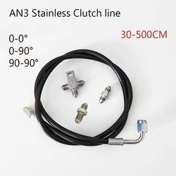 Brake Hose Ends Car Fitting AN3-m10*1/m12*1/Three way-M10*1fitting Universal Stainless Braided Nylon Cooler Hose Fuel hose