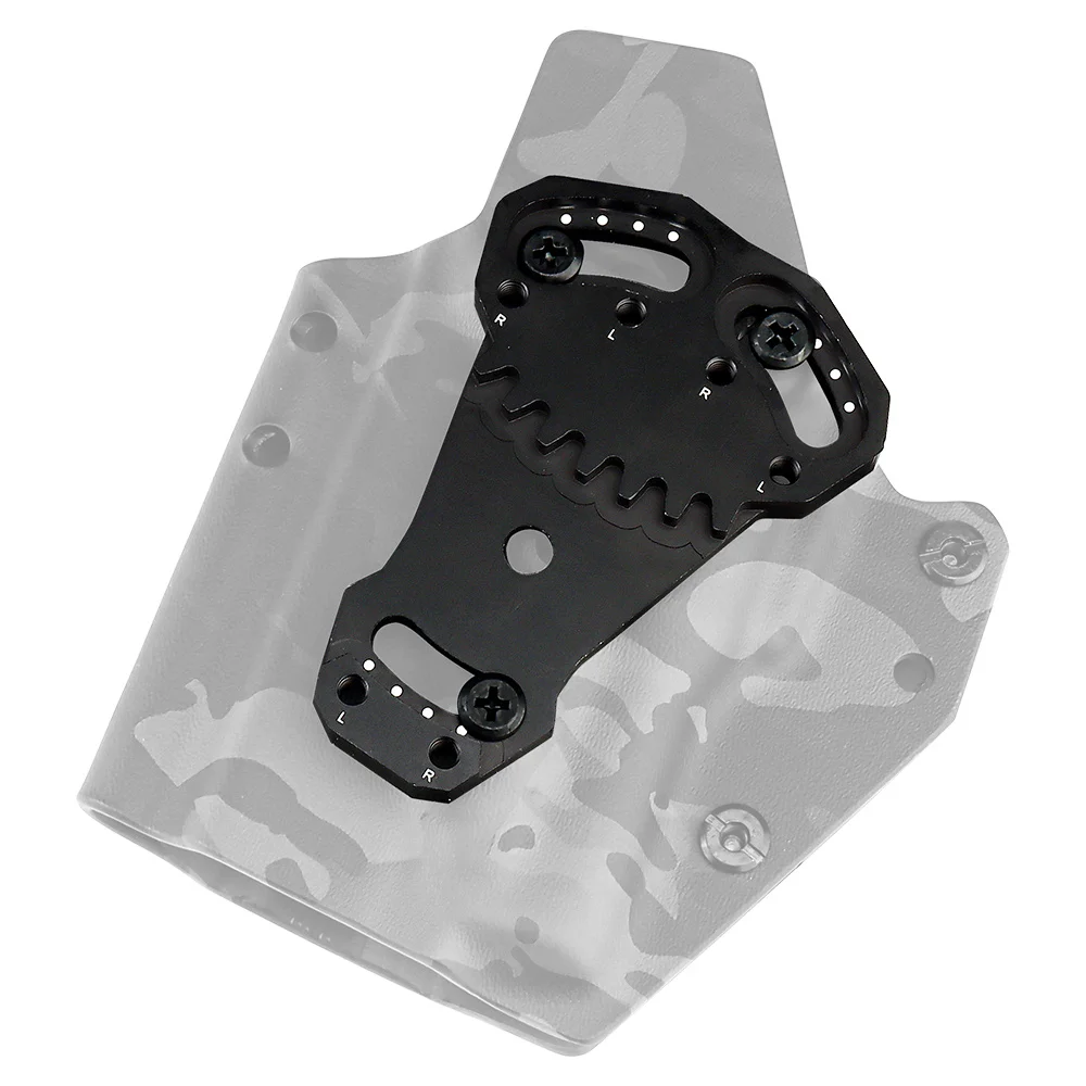 Shooting NCP2 Airsoft Negative Cant Plate Version 2 Handgun Holster Plate Accessory Mount 25° Adjustable Compatible 3 Hole