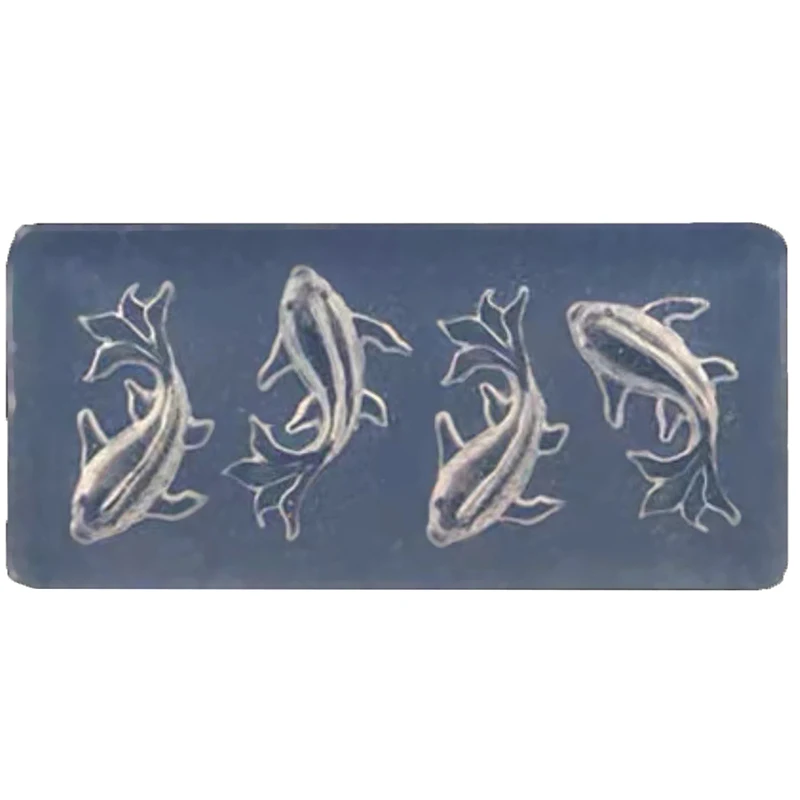 네일 DIY 액세서리용 만화 템플릿 3D 소프트 실리콘 네일 오션 인어 템플릿 네일 아트 하트 몰드 금붕어 코이 조각