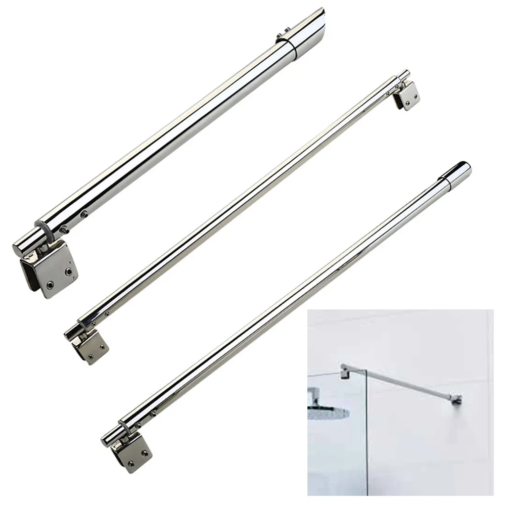 Adjustable Stainless Steel Shower Screen Support Bar-Arms For 8-12mm Glass Panel Shower Screen Support Bar Bathroom Accessories
