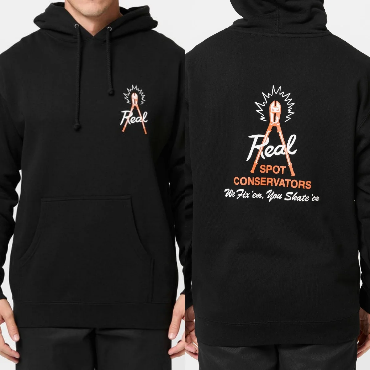 2026 Real Hoodies Skateboard Collection Sweatshirt Graphic Printing High-end Luxury Unisex Style Both of Men and Women