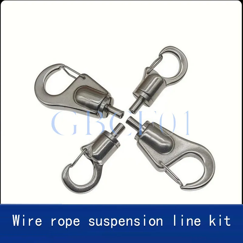 Adjustable Hook  Steel wire rope hook with automatic lock hook ceiling decoration lamp gallery  art painting hook  hardware acc