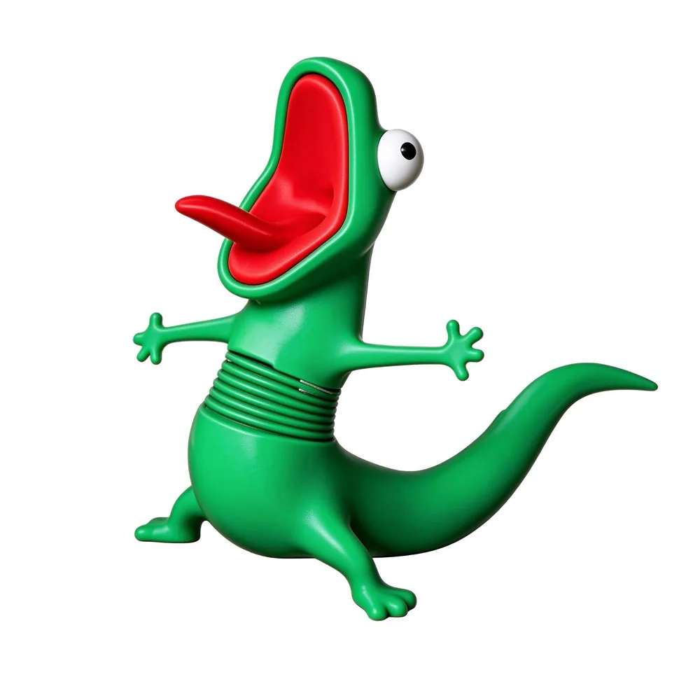 3D Printed Movable Spring Lizard, Interactive Wobble Desk Ornament for Office Home Car Gifting