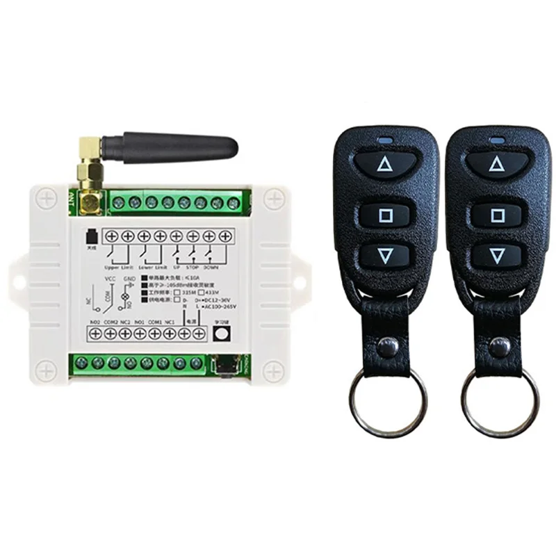 433Mhz RF DC12V 24V 36V Electric Door/Curtain/Shutters Limit Wireless Radio Remote Control Switch For Forward and Reverse Motors