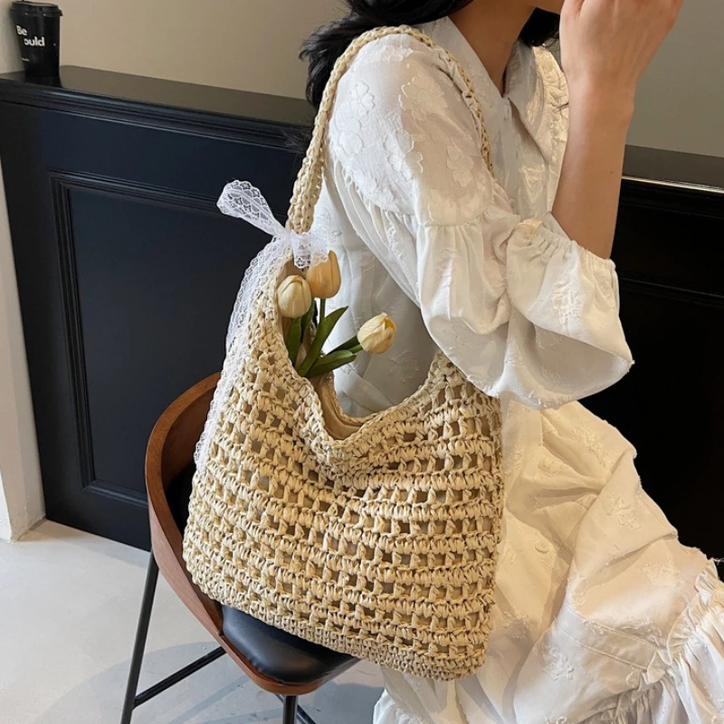 Bolso de Paja Tejido a Crochet - Luxury Beach Bags Ysl reseña y precio