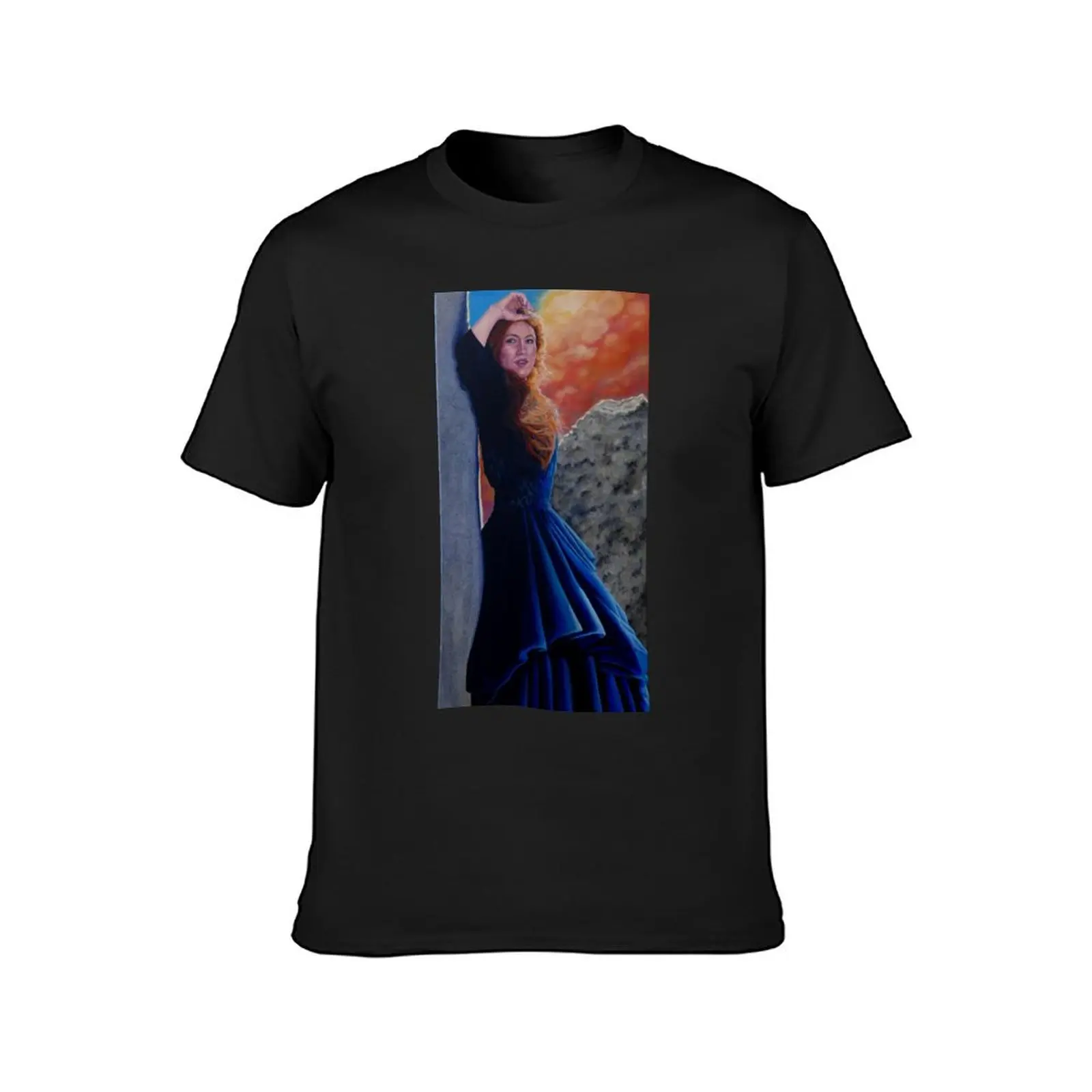 Stonehenge oil painting by Melissa Muse T-Shirt quick drying Blouse plain white t shirts men