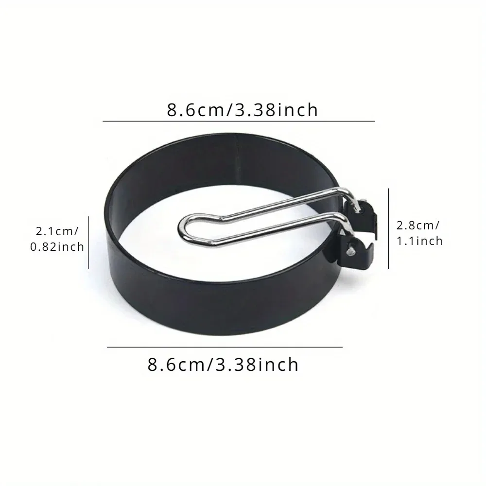 1PC  Stainless Steel Mini Fried Egg Mold, Round Poached Egg Shaper for Breakfast Sandwich