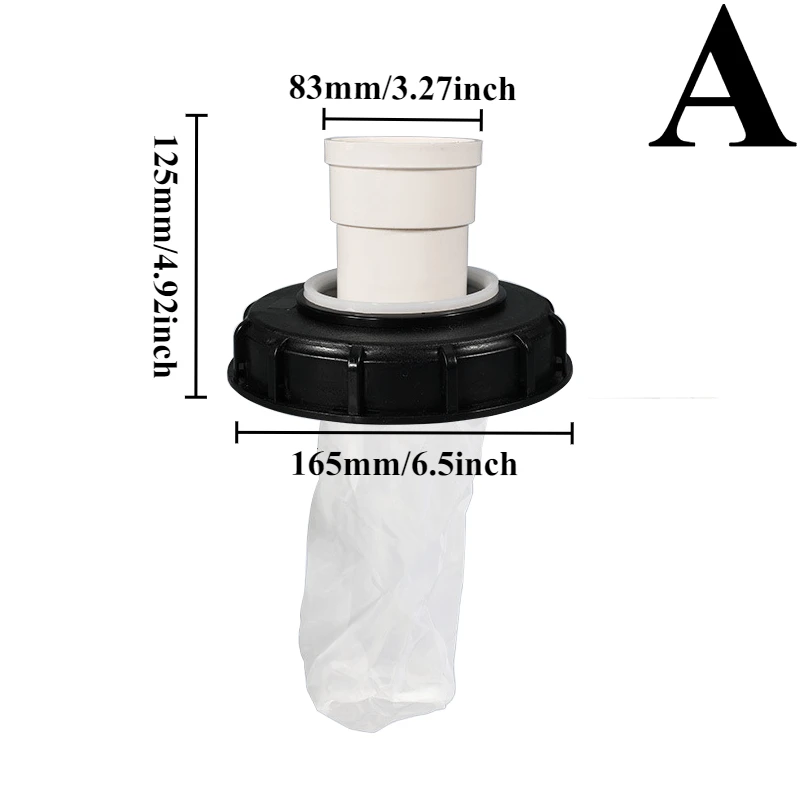 Ton Barrel Top Cover with Filter Bag IBC Ton Barrel Accessories Plastic Cap Resistant To Low Temperatures  Water Oil Can Be Used