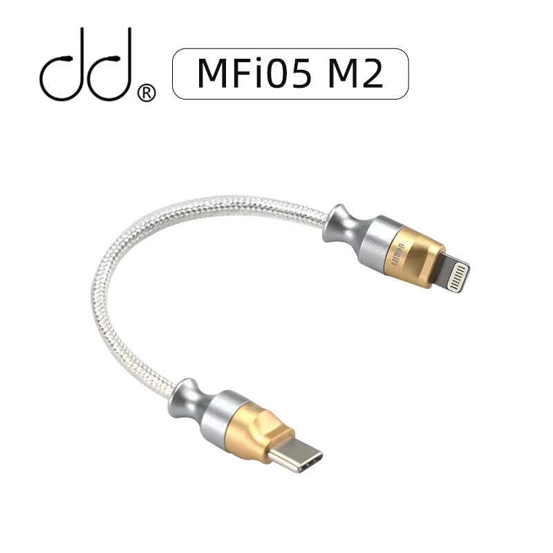DD ddHiFi MFi05 M2 Light-ning to USB-C OTG Decoding Cable OFC 3.7V Output Voltage for Enhanced Compatibility 9cm/50cm Length