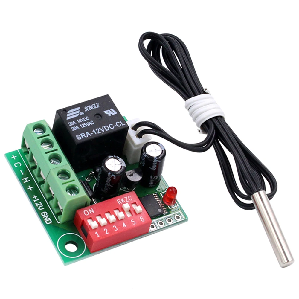 DC 12V 10K Xh W1701 Heat Cool Temp Thermostat Digital Temperature Control Switch 20-90 Degree