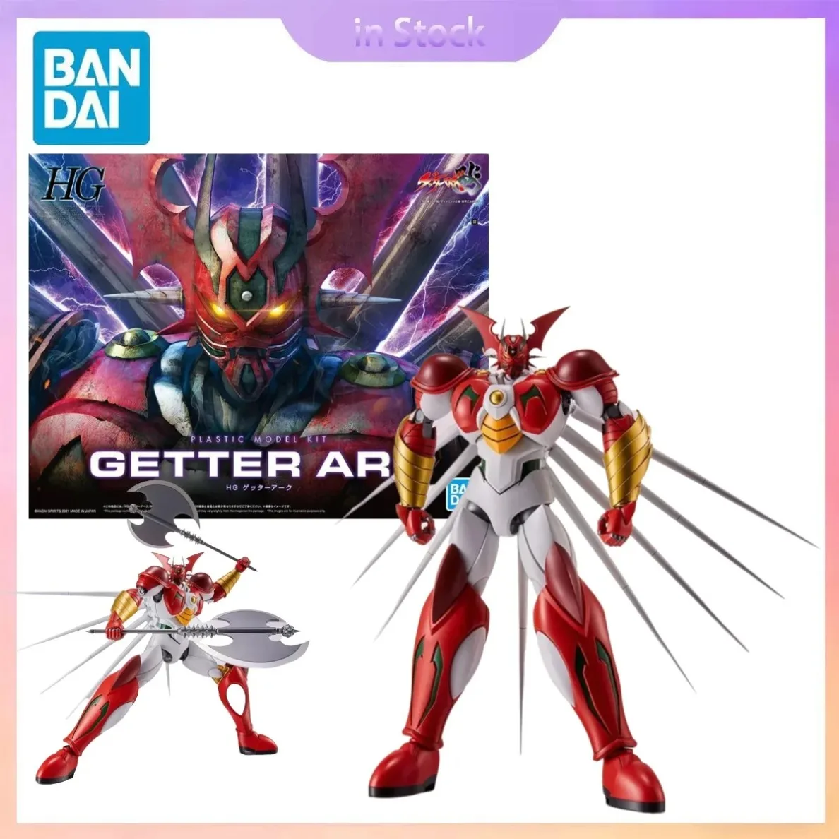 

In Stock Original Bandai Genuine HG 1/144 Getter ARC Getter Robo Arc Anime Collection Action Figure Model Kits Gift for Boy girl