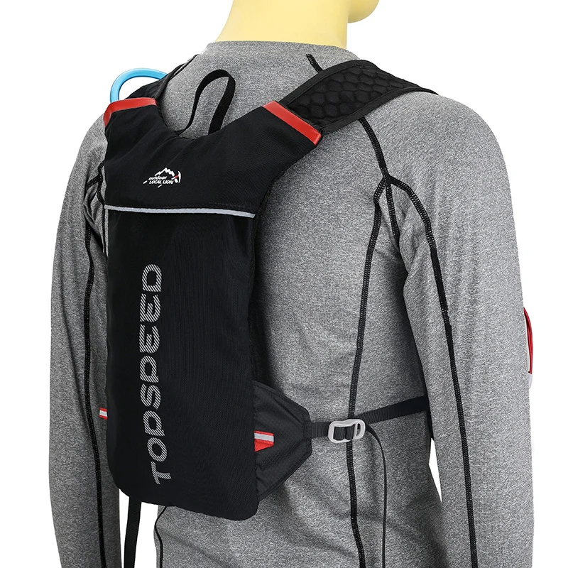 Mochila ultraligera Trail Running-5L, chaleco de hidratación para correr, Maratón, bicicleta, botella de agua de 250ml