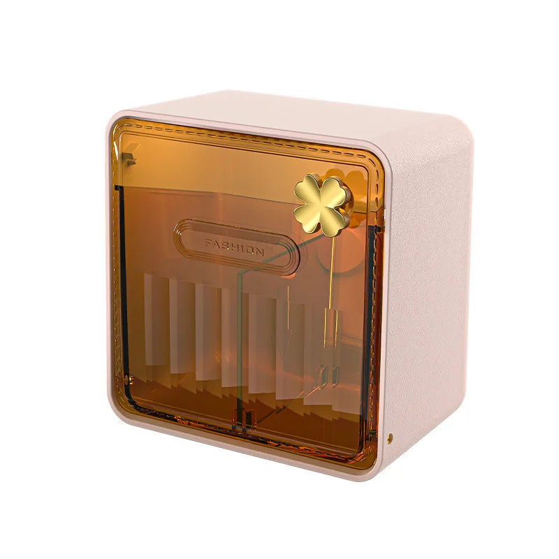 

bathroom free punching cotton pad, storage box wall-mounted shelf, vanity lipstick desktop, makeup finishing box