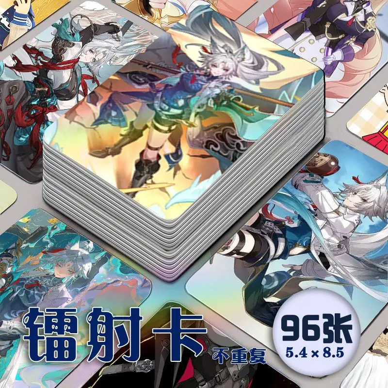 96PCS Honkai: Star Rail Anime Laser Card Feixiao Cosplay Cartoon Postcard Photo LOMO Card Ornament Collection Gift