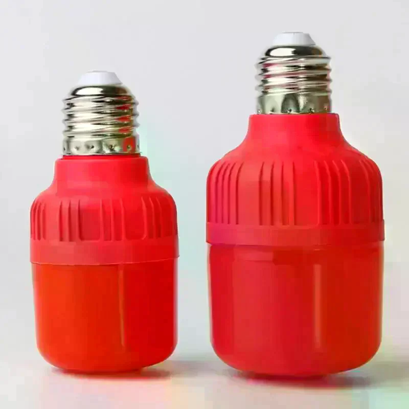 High Power Red LED Light Bulb E27/B22 AC 220V 5W 10W 15W 30W High Brightness Spot Light Festive New Year Bulb Christmas Lights view 2