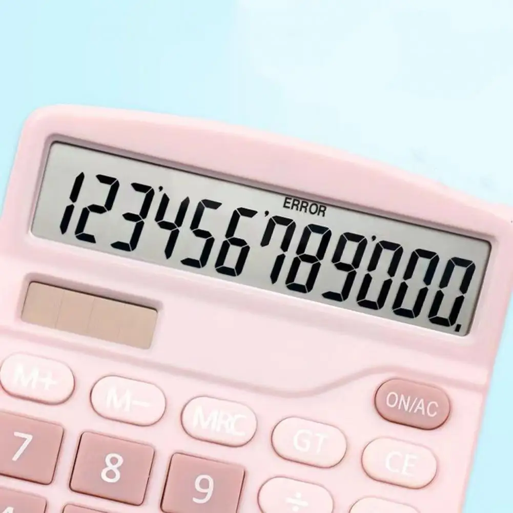 Useful Thickened Business Calculator Comfortable Buttons 12 Digits Solar Battery Basic Office Calculator Calculation