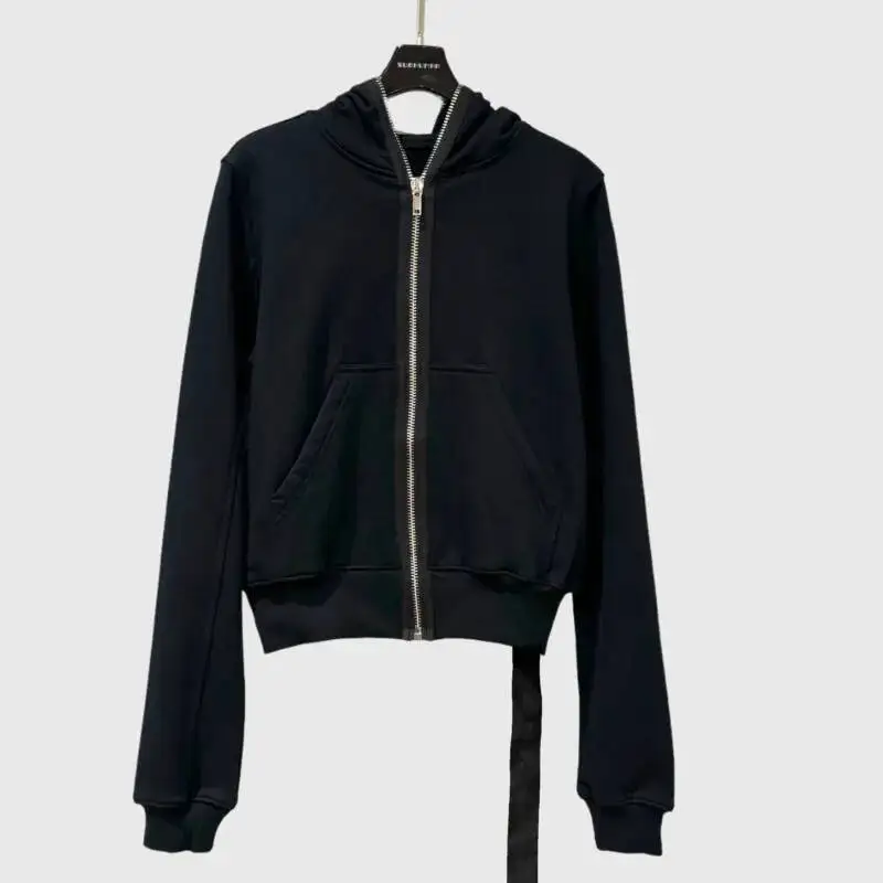 HKSH 2025 Spring Autumn New Man Tide Women Punk Style Darkwear Hoodie Jacket Hooded Trend Print Zipper Techwear Chic Ins HK11925