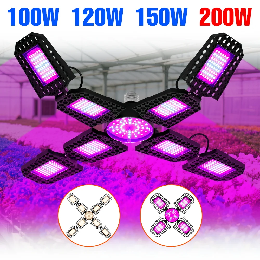 LED E27/E26 Grow Light Bulb Full Spectrum Plant Hydroponics Lamp For Greenhouse Tent Tomato Vegetables Cultivation Fill Lighting