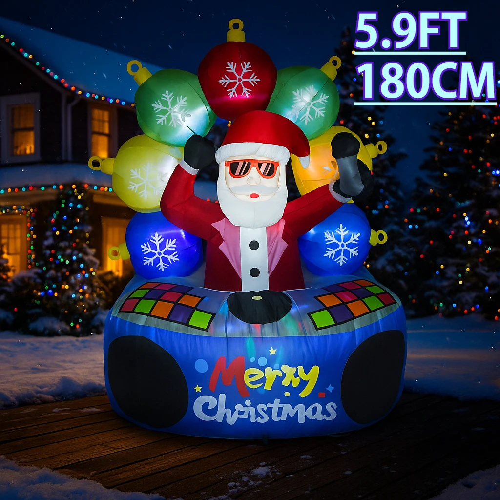5.9FT Dj Santa Infl… - image