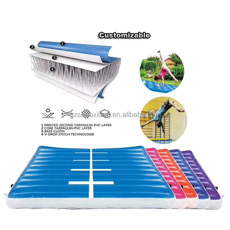 

2.5m Large Gymnastics Air Incline Triangle Ramp Mat Floor PVC Air Ramp Inflatable Air Track Airtrack Gymnastics Mats 1