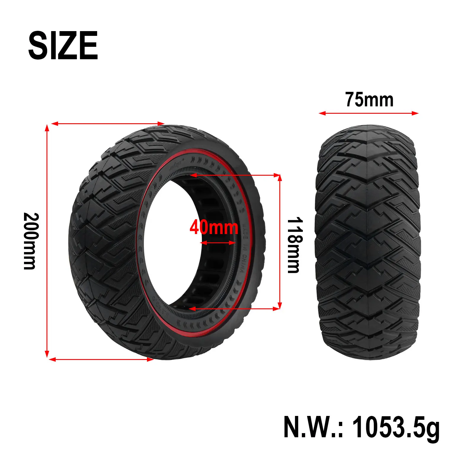 Practical For Kugoo X1 Electric Scooter Solid Tire Electric Scooter Rubber Material Wearproof For Electric Scooters