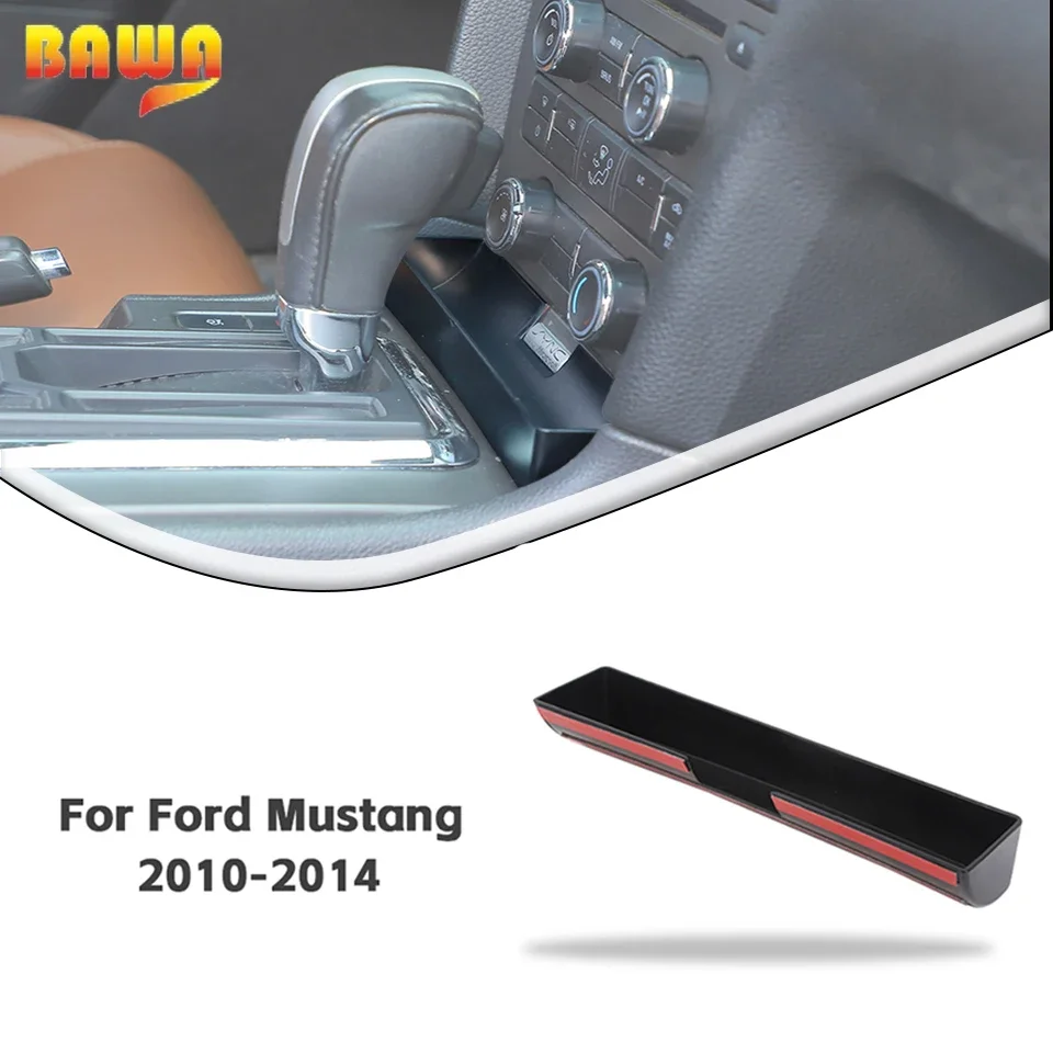 

Gear Shift Box Car Stowing Tidying Tray Mustang 2010 2011 2012 2013 2014 Interior Accessories