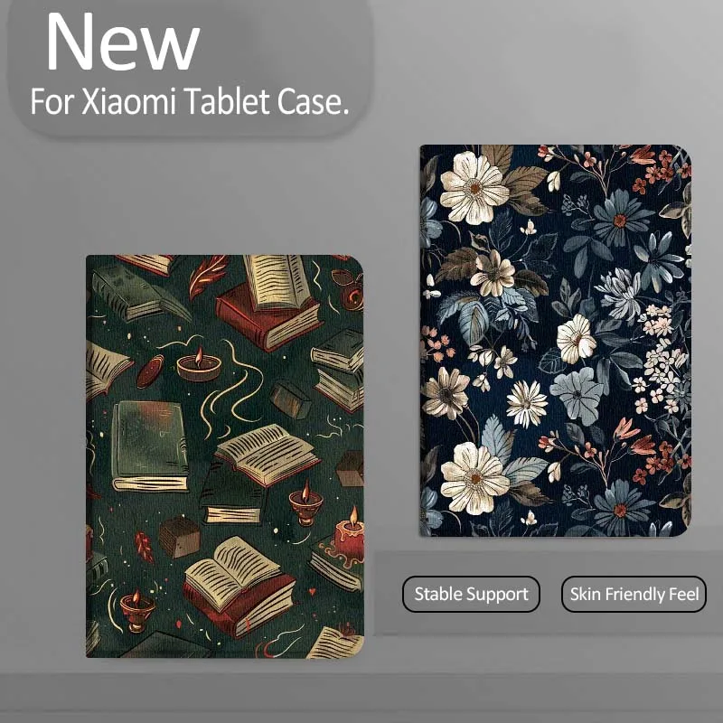 

Floral Pattern Dark Blue Gift Tablet Case For Xiaomi Redmi Mini Pad SE K 2 4 5 6 7 8 2023 2025 11 8.8 11.2 10.1 Pro