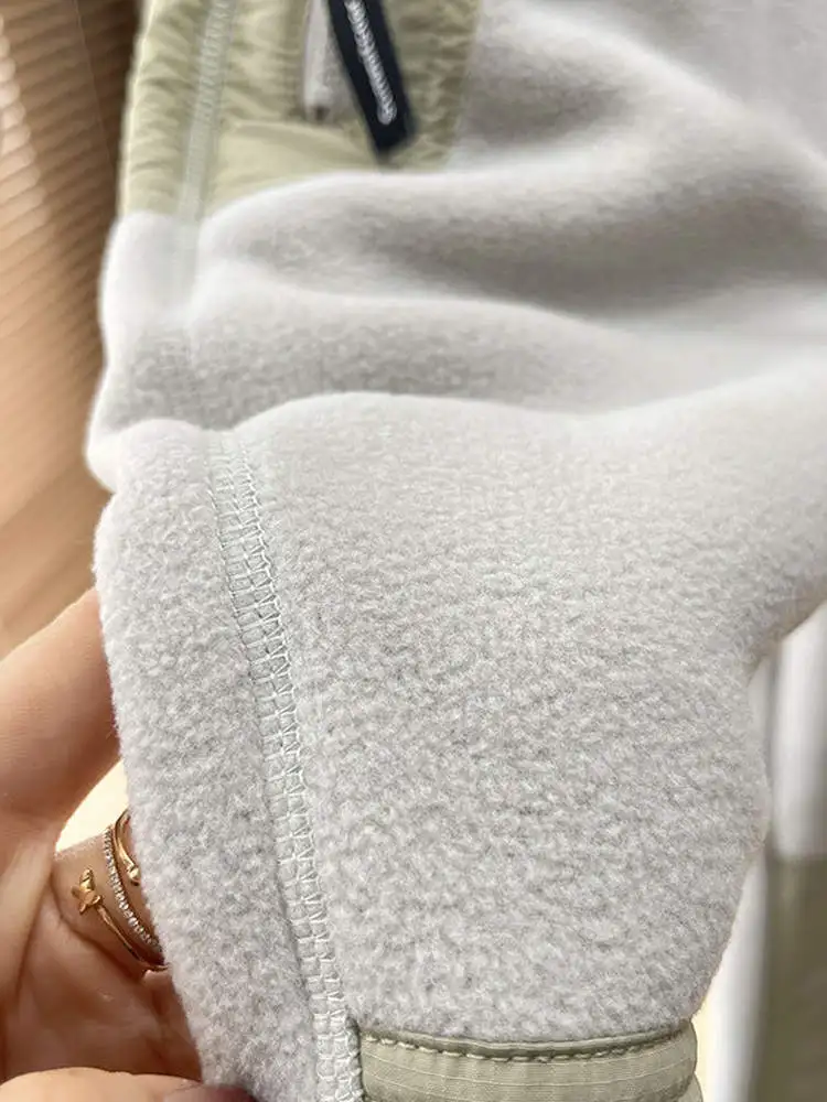 

Outdoor Heavyweight Fce Lined Loose Straight Leg Casual Pants for Men Winter New Sle Couple's Loose Wide Leg Trousers