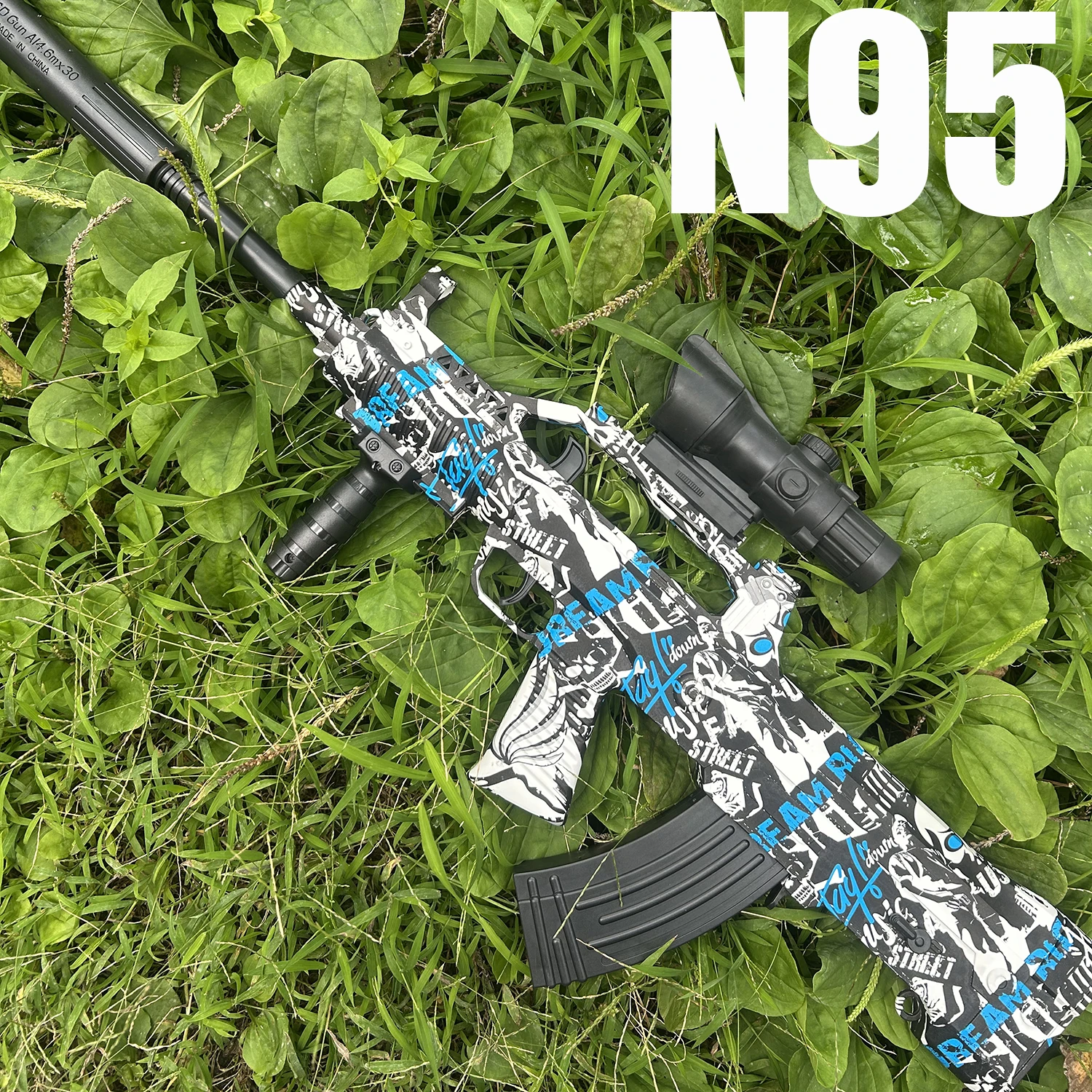 ใหม่ N95 ของเล่นปืนเปิดตัวเจลบอลไฟฟ้าผม Band 3.7V แบตเตอรี่ลิเธียมพร้อมสายชาร์จ USB 2 สีของเล่นเด็กของขวัญ