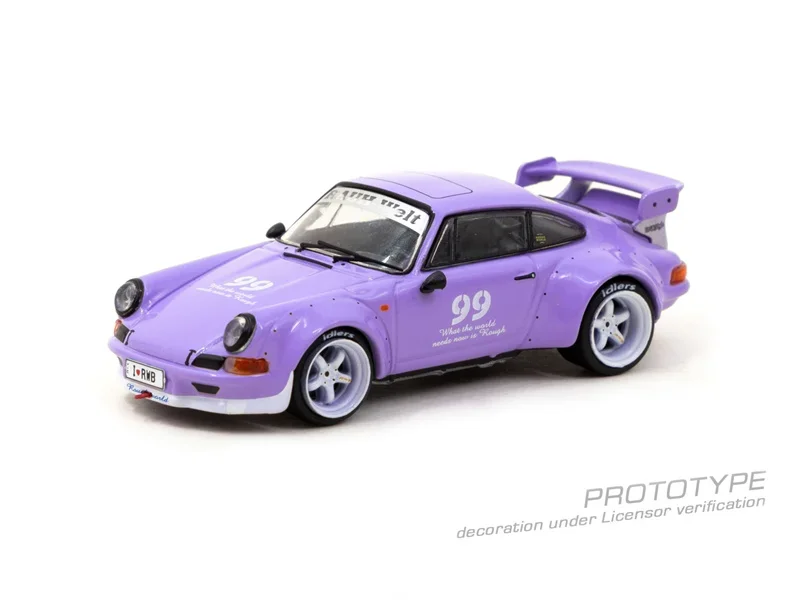 Tarmac 작품 보라색 다이캐스트 모델 자동차, 비올레타 아이들러, 12 시간 2016, 1:64 RWB 백데이트