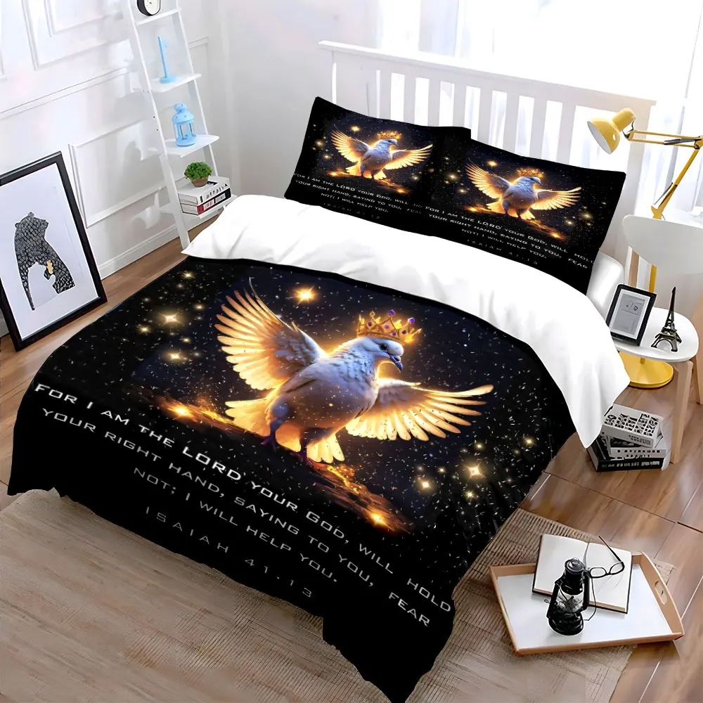 

"Divine Inspiration Three-Piece Set" kid's and adults' bedroom decor, Exquisite three-piece bedding set gift