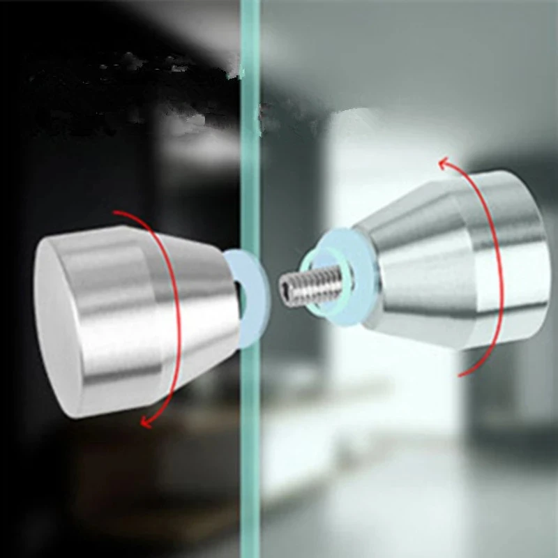 Hợp Kim Nhôm Cửa Tay Cầm 1.1 "Đường Kính Kính Đơn Chuông Cửa Phòng Tắm Tắm Tủ Tay Cầm W/Vít Nhà Phần Cứng
