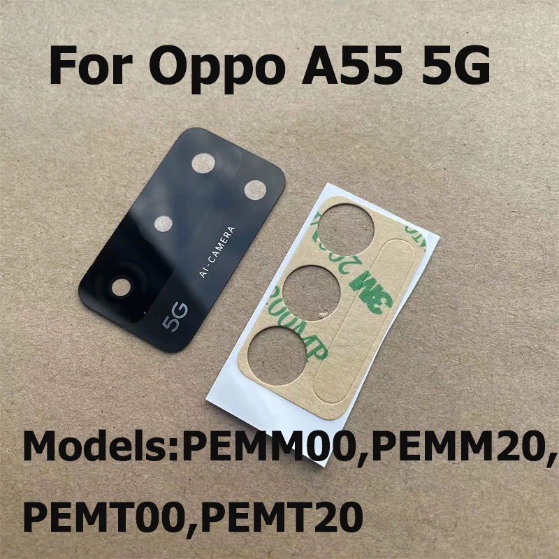 Rear Camera Glass For Oppo A55 5G Back Camera Glass Lens Cover Replacement With Glue Sticker Adhesive PEMM00 PEMM20 PEMT00